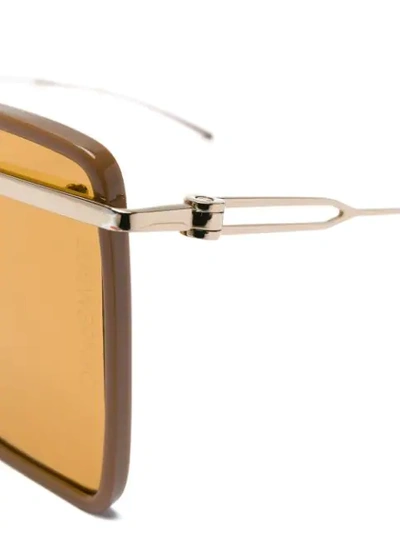 Shop Calvin Klein Deco Brow-bar Sunglasses In Neutrals