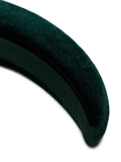 Shop Bluetiful Milano Padded Velvet Headband In Green