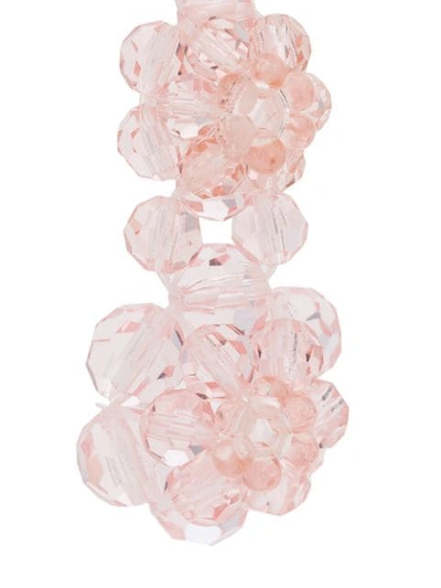 Shop Simone Rocha Crystal Beaded Drop Earrings In Pink
