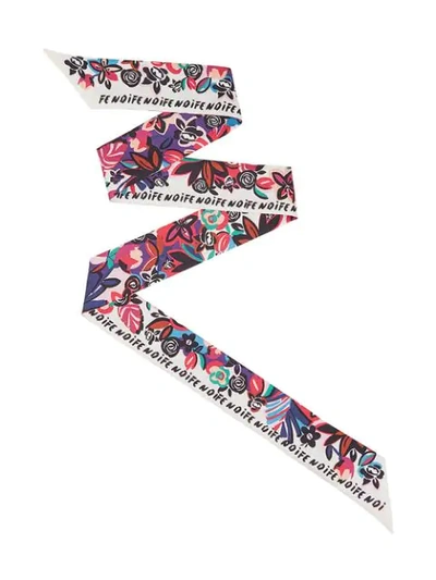 Shop Fendi Wrappy Floral Scarf - Multicolour