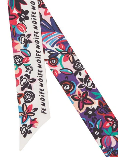 Shop Fendi Wrappy Floral Scarf - Multicolour