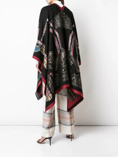 Shop Etro Floral Jacquard Cape In As