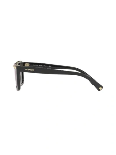 Shop Valentino Square Frame Sunglasses In Black