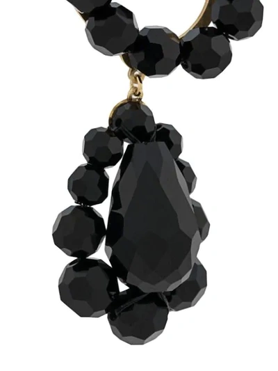 Shop Simone Rocha Curved Drop Earrings In Nero