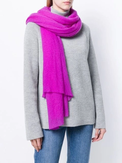 Shop Isabel Marant Zephyr Cashmere Scarf In Purple