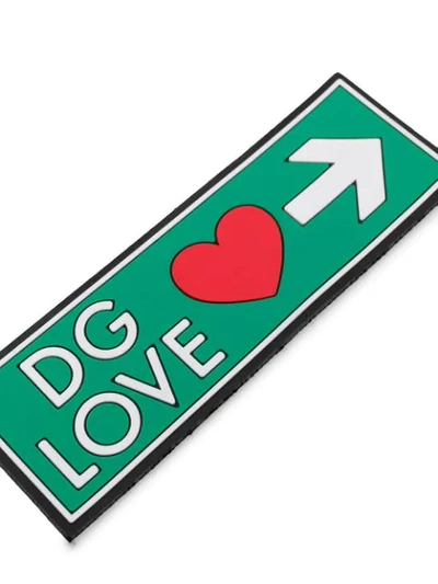 Shop Dolce & Gabbana Love Sign Sorrento Dgpatch In Green