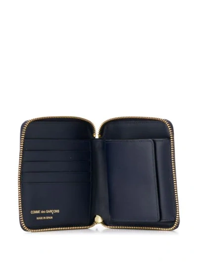 Shop Comme Des Garçons Compact Wallet In Blue