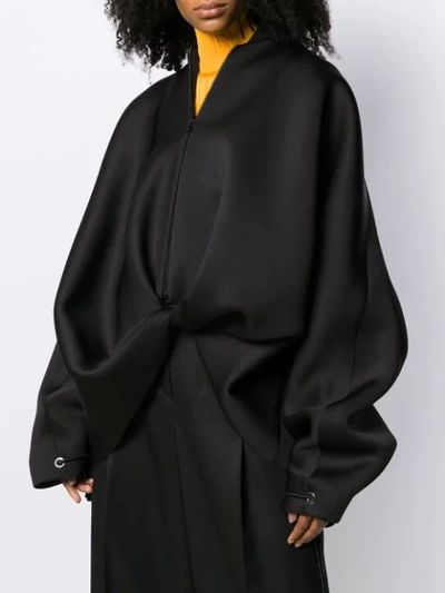 Nina Ricci Turtleneck Ribbed Scarf In Orange
