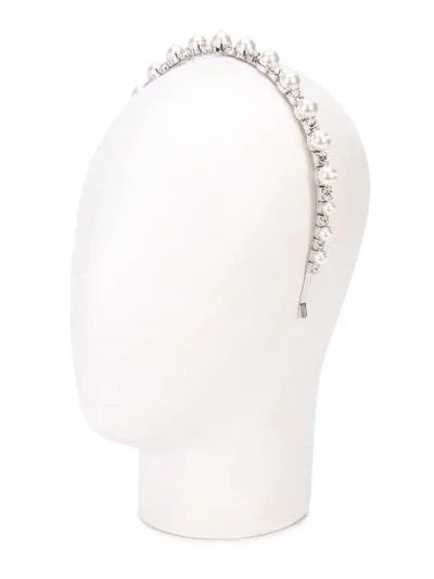 Shop Simone Rocha Embellished Hair Band In Silver