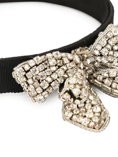 Shop Dice Kayek Crystal Embellished Bow Headband In Black