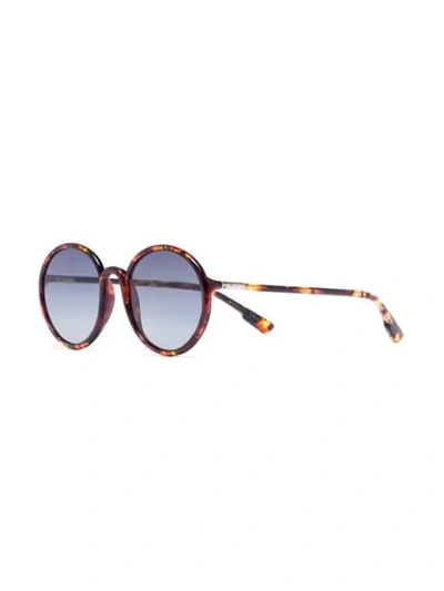 Shop Dior Brown Sostellaire1 Tortoiseshell Round Sunglasses