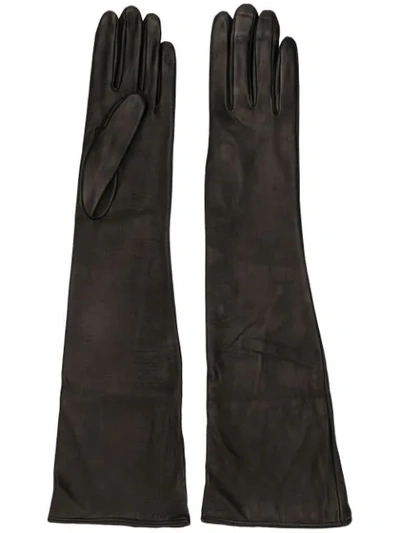 Shop Erika Cavallini Long Gloves - Black