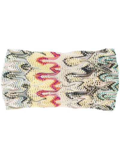 Shop Missoni Crocheted Turban In Neutrals