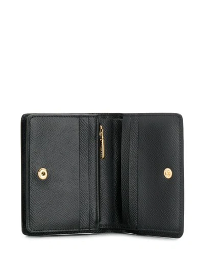 Shop Dolce & Gabbana Lily Print Wallet In Black