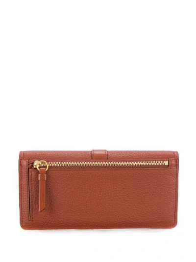 Shop Chloé Aby Long Wallet In Brown