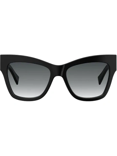 Shop Moschino Eyewear Cat Eye Sunglasses In Black