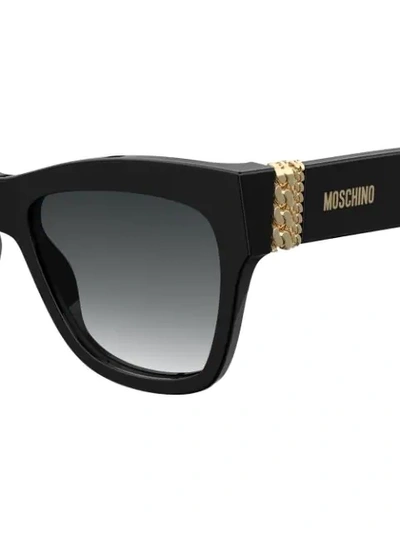 Shop Moschino Eyewear Cat Eye Sunglasses In Black