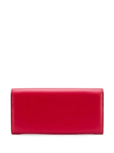 Shop Bally Buckle Foldover Wallet In Red