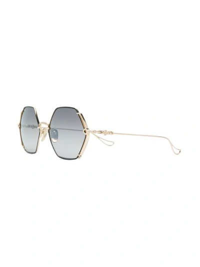 Shop Chrome Hearts Oversized Sunglasses - Metallic