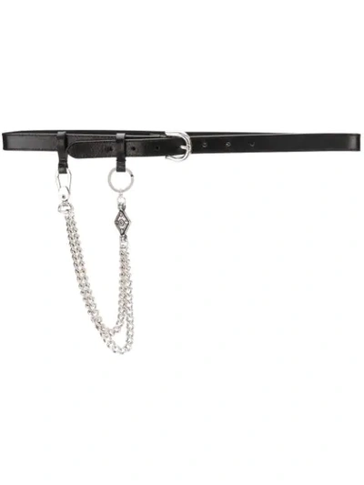 Shop Pinko Chain Detail Belt In Black