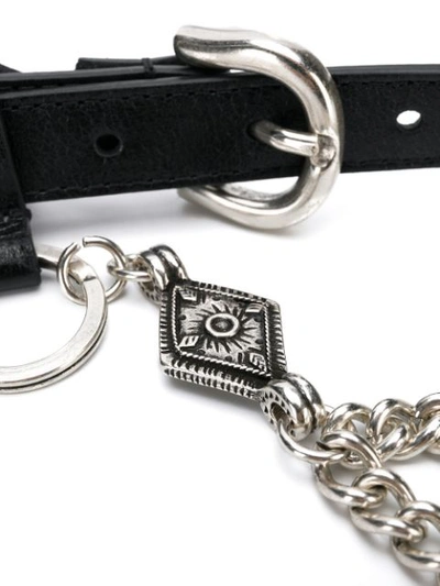 Shop Pinko Chain Detail Belt In Black