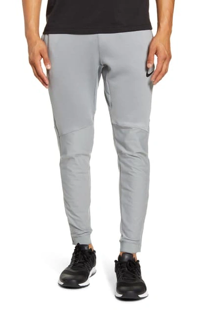 Shop Nike Pro Dri-fit Pants In Particle Grey/ Particle Grey