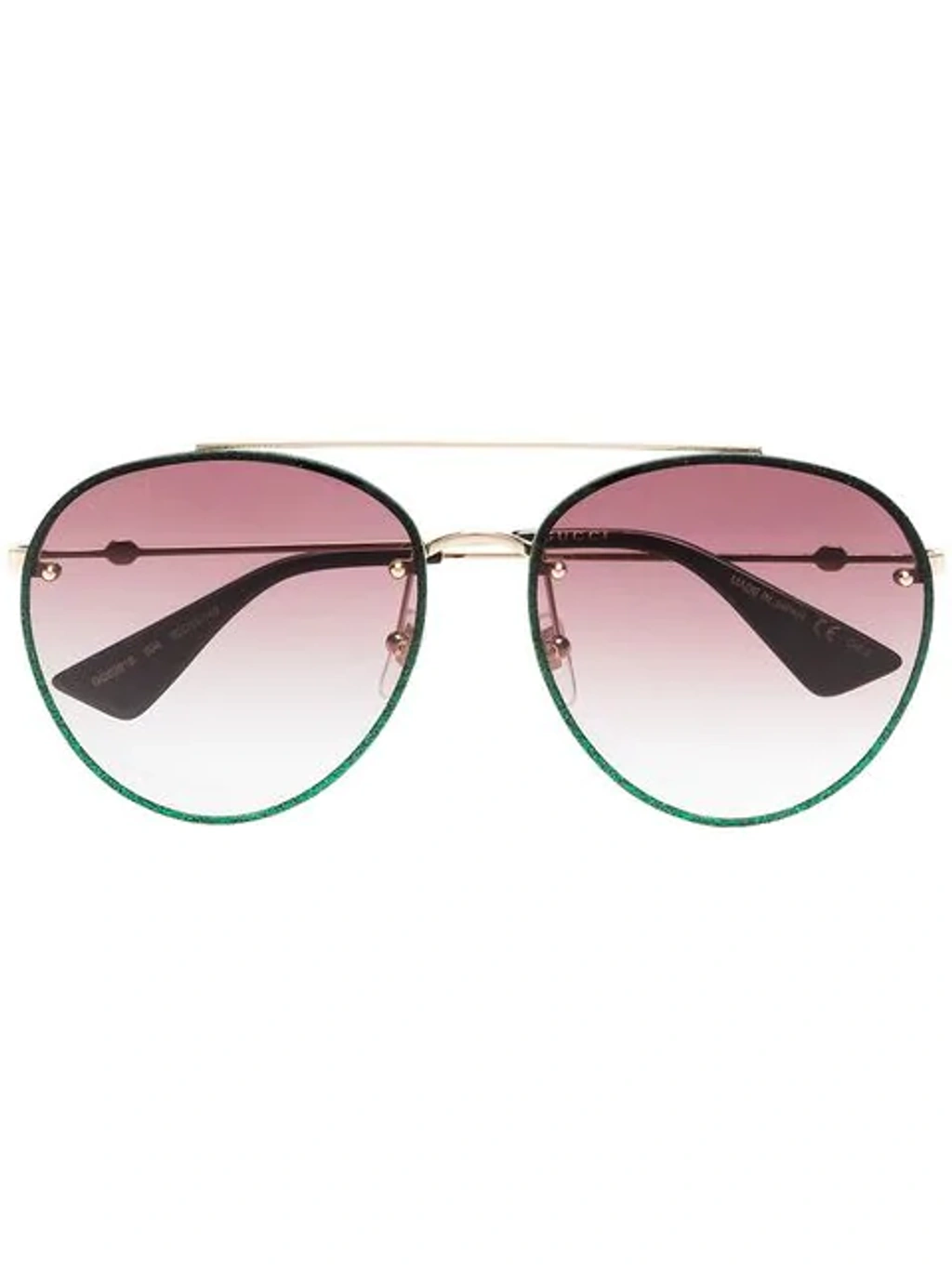 Green glitter gucci sunglasses sale