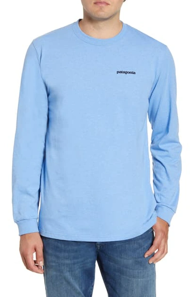 Shop Patagonia Fitz Roy Responsibili-tee Long-sleeve T-shirt In Wilder Blue