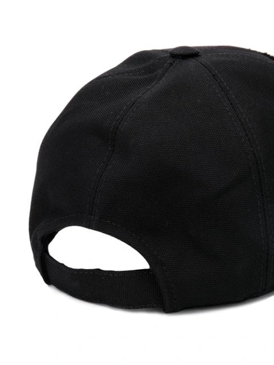 Shop Prada Logo Baseball Cap In Black