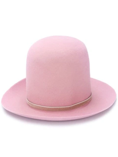 Shop Ann Demeulemeester Large Fedora Hat In Pink