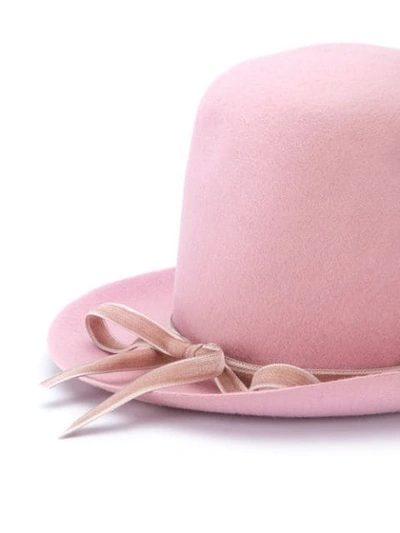 Shop Ann Demeulemeester Large Fedora Hat In Pink