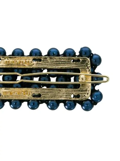 Shop Shrimps Antonia Beaded Hair Clip In Blue