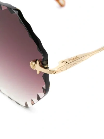 Shop Chloé 'rosie' Sonnenbrille In Gold