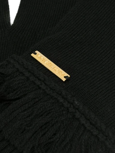 Shop Michael Michael Kors Knit Tassel Gloves - Black