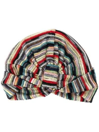Shop Missoni Embroidered Hair Wrap In Black