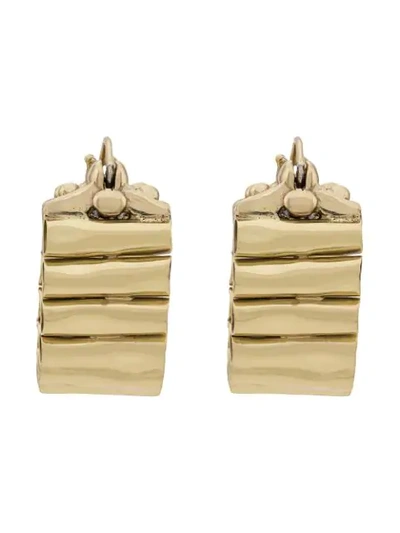 Shop Ellery Pawn Vessel Hoop Earrings In Sm000 Gold