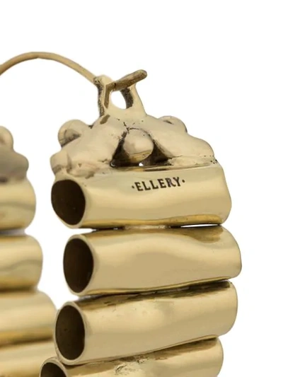 Shop Ellery Pawn Vessel Hoop Earrings In Sm000 Gold