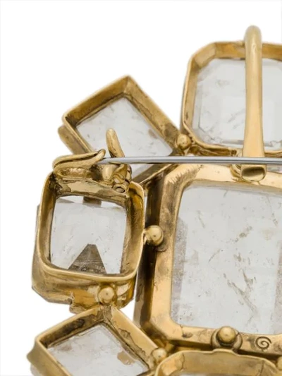 Shop Goossens Stones Brooch In Gold