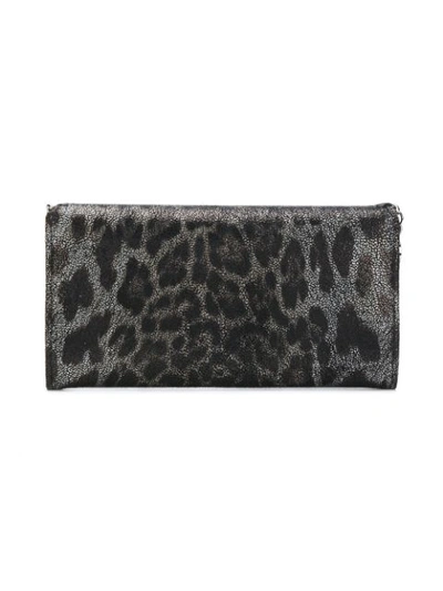 Shop Stella Mccartney Leopard Falabella Wallet - Black