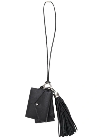 Shop Saint Laurent Triple-function Keyholder Wallet - Black