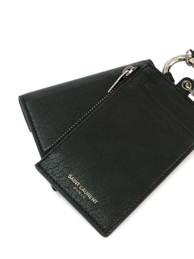 Shop Saint Laurent Triple-function Keyholder Wallet - Black