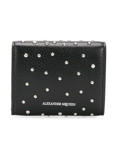 Shop Alexander Mcqueen Box Business Card Holder Wallet - Black