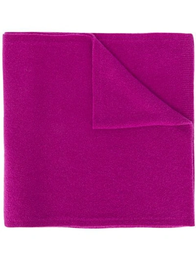 Shop Christian Wijnants Ribbed Edge Scarf In Purple