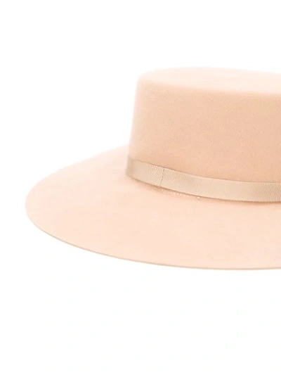 Shop Alberta Ferretti Wide Brim Hat In Neutrals