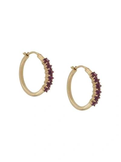 Shop Astley Clarke Linia Hoop Earrings In Gold