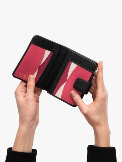 Prada Saffiano Leather Bi-fold Wallet In Black