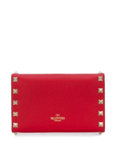 VALENTINO VALENTINO GARAVANI ROCKSTUD WALLET - 红色