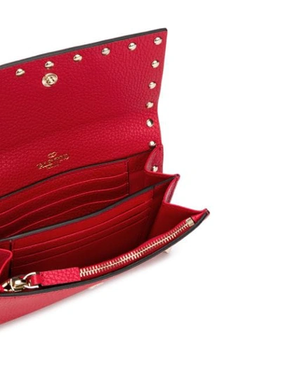 Shop Valentino Rockstud Wallet In Red