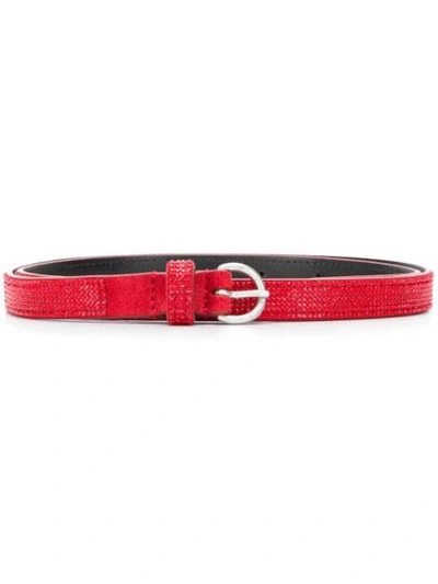 Shop Philosophy Di Lorenzo Serafini Studded Belt In Red