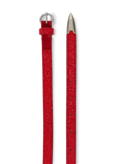 Shop Philosophy Di Lorenzo Serafini Studded Belt In Red